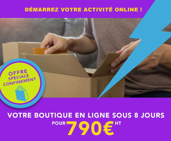 Offre boutique en ligne speciale confinement